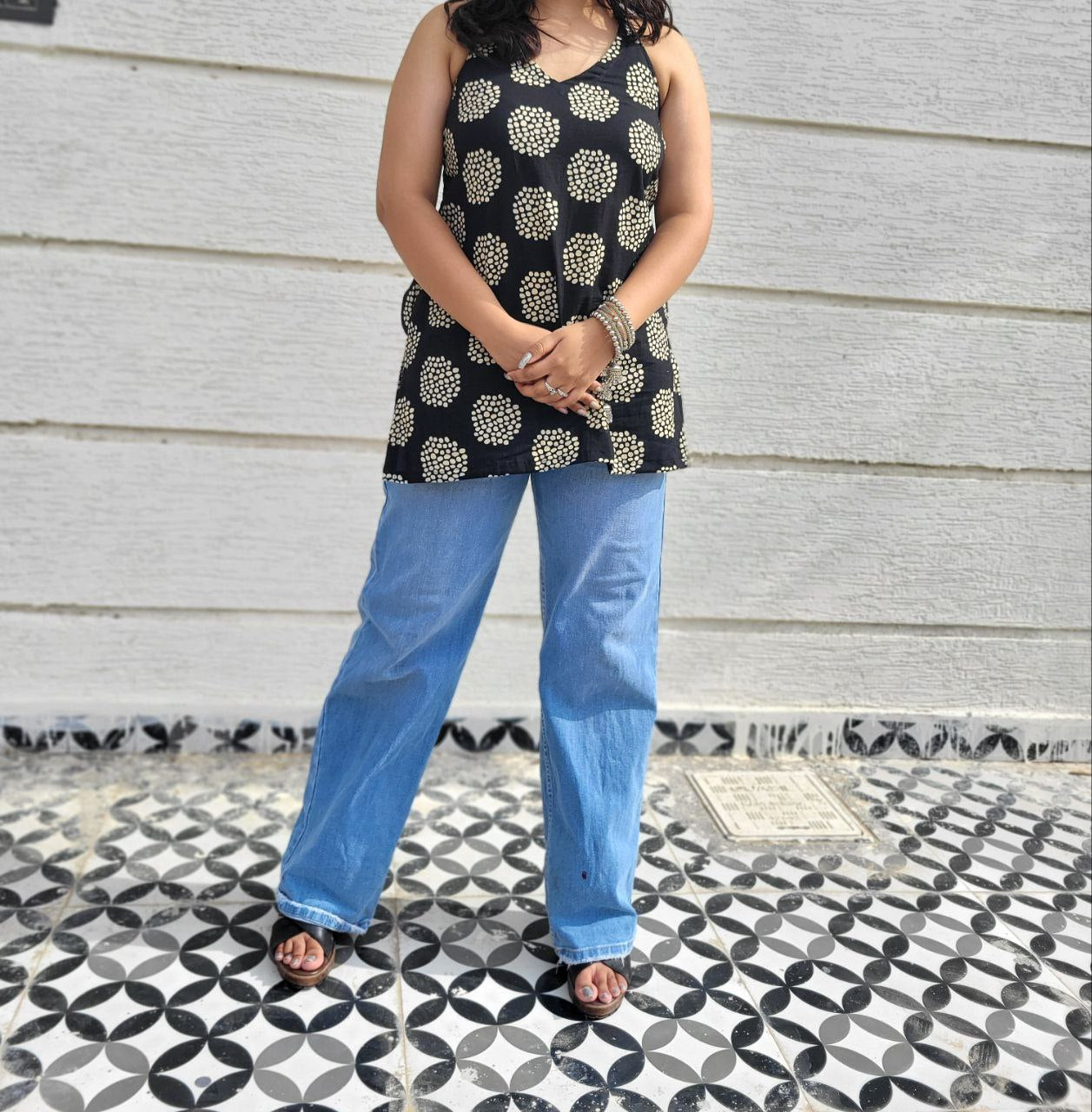 Boho Noir Short Kurti