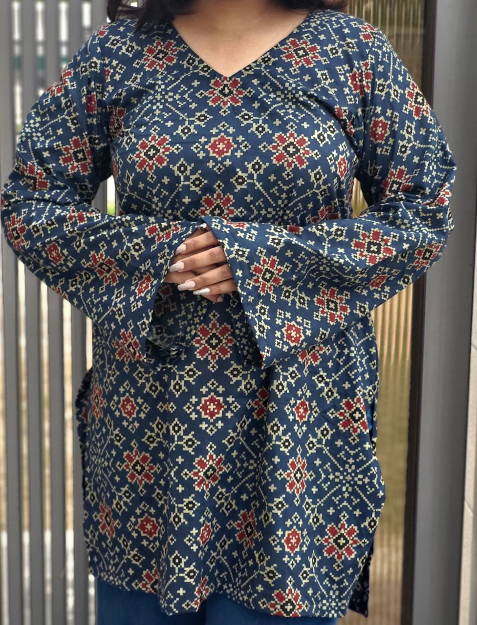 Midnight Mosaic Over Size Kurti