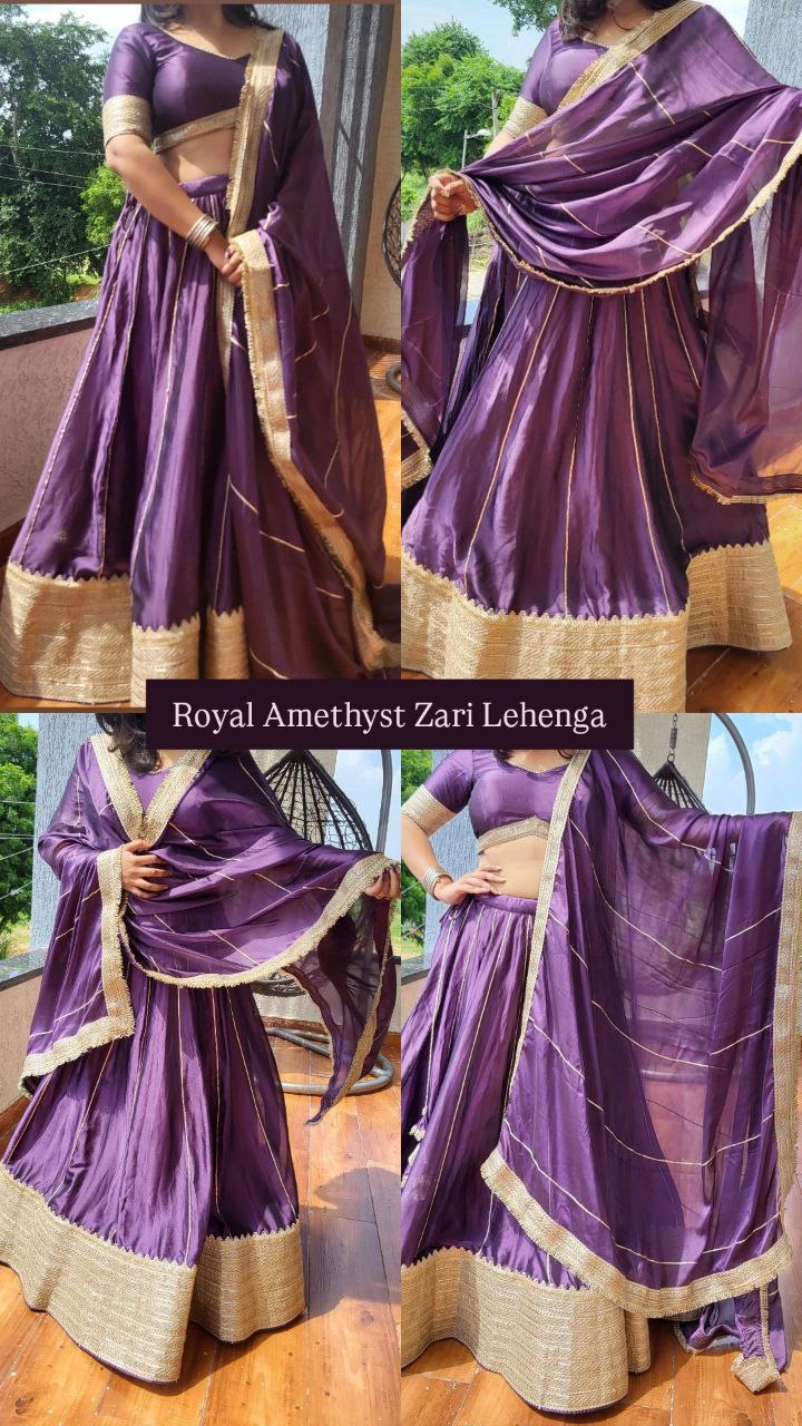 Royal Amethyst Zari Lehenga
