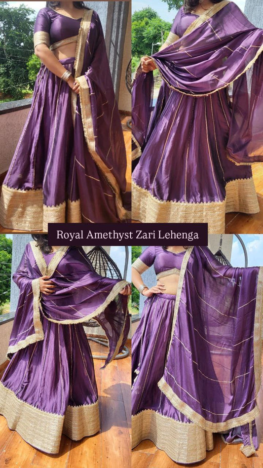Royal Amethyst Zari Lehenga