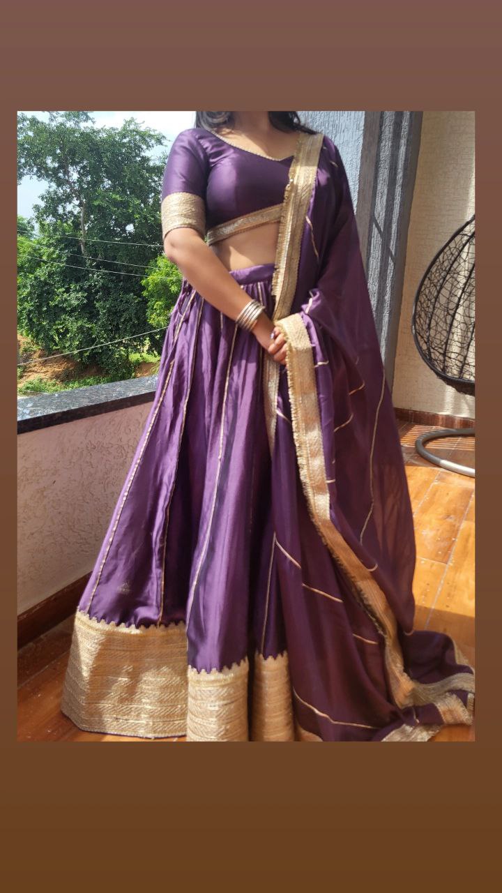 Royal Amethyst Zari Lehenga
