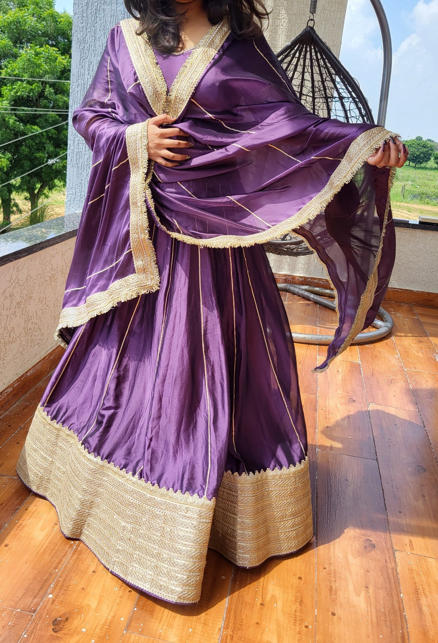 Royal Amethyst Zari Lehenga