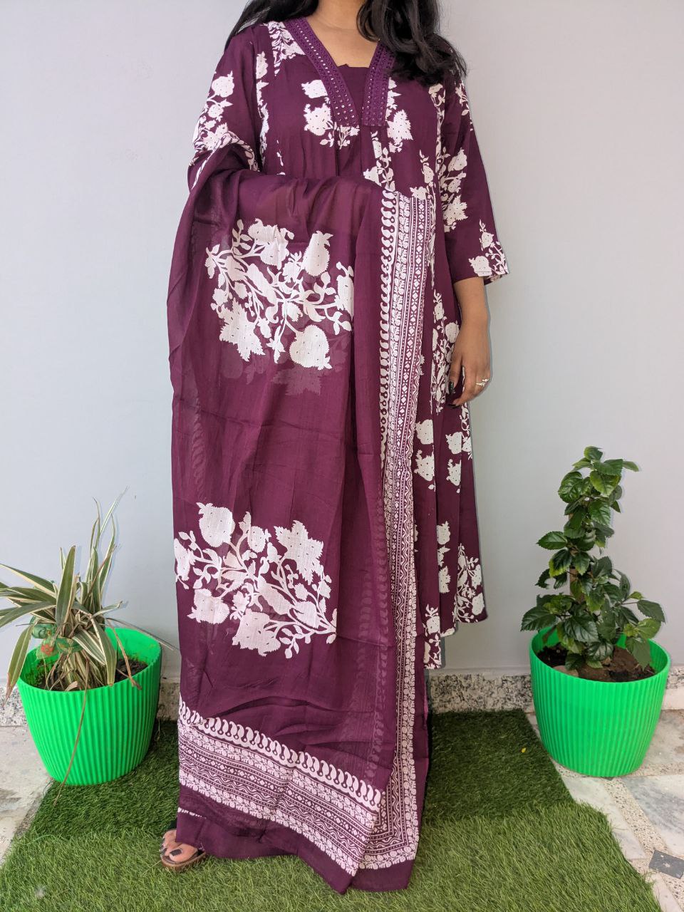 Gulbahaar Handblock Printed Cotton Suit Set